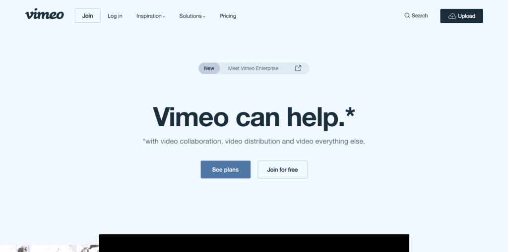vimeo homepage