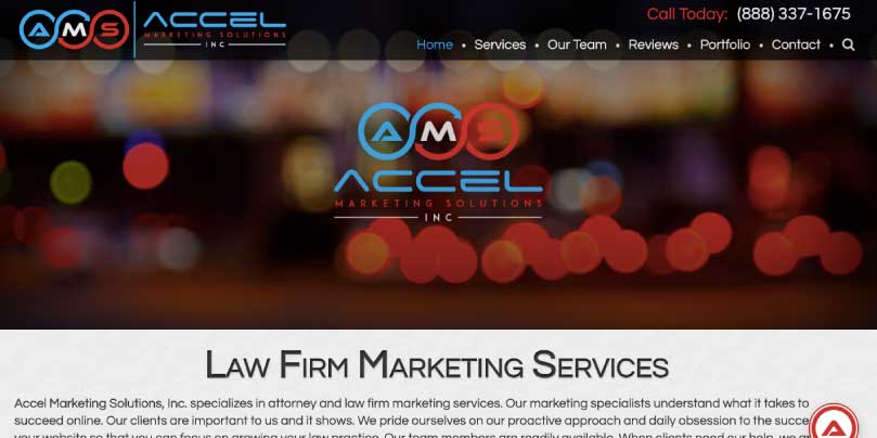 Accel Marketing website