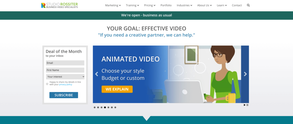 Studio Rossiter Best animated training video companies