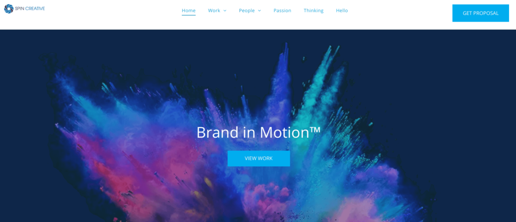 Spin Creative website